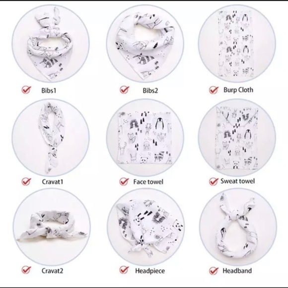 Alfalfa Print Muslin Burp Cloth - Picture 4 of 4